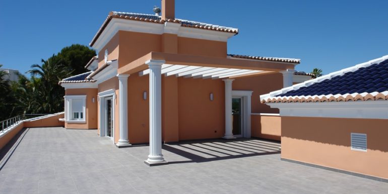 First line luxury villa in Moraira Cap Blanc – Roof terrace – ID: 5500054