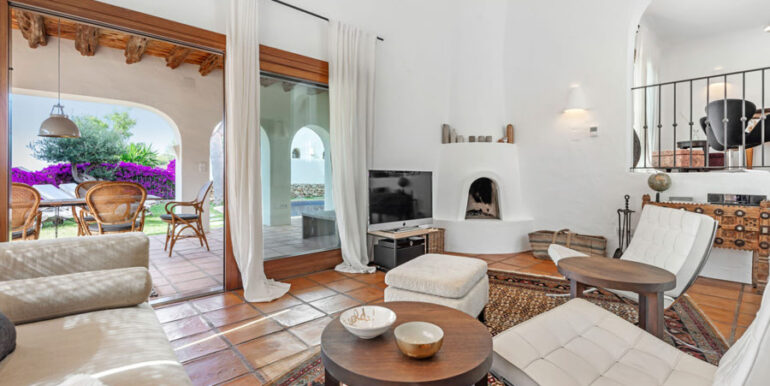 Modern Ibiza style villa in Moraira El Portet – Living room – ID: 5500002 - Architect Joaquín Lloret