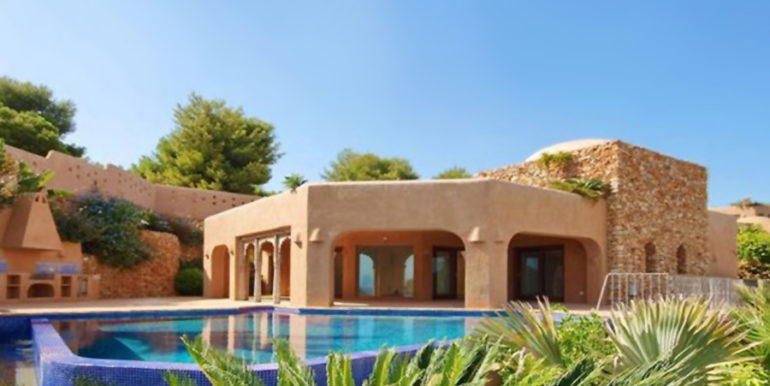 Ibiza-Style Villa mit Meerblick in Moraira El Portet - Pool - ID: 5500022 - Architekt Joaquín Lloret