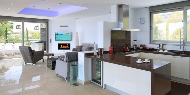 Exclusive first line luxury villa in Altéa Campomanes - American kitchen - ID: 5500659 - Architect David Montés López