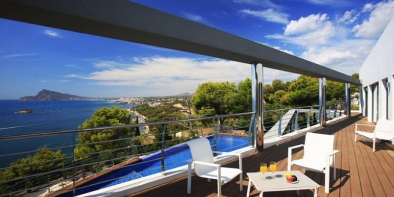 Exclusive first line luxury villa in Altéa Campomanes - Terrace - ID: 5500659 - Architect David Montés López