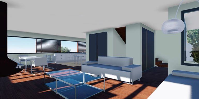 Moderne Luxusvilla in Moraira El Portet - Wohn- und Essbereich - ID: 5500658 - Architekt Joaquín Lloret