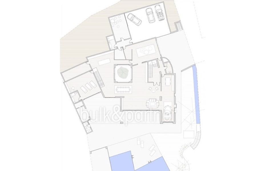 New luxury villa in sea front in Benissa Les Bassetes - Floor plan ground floor - ID: 5500664