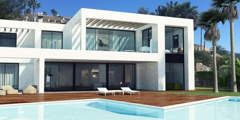 New luxury villa in sea front in Benissa Les Bassetes - Pool terrace - ID: 5500664