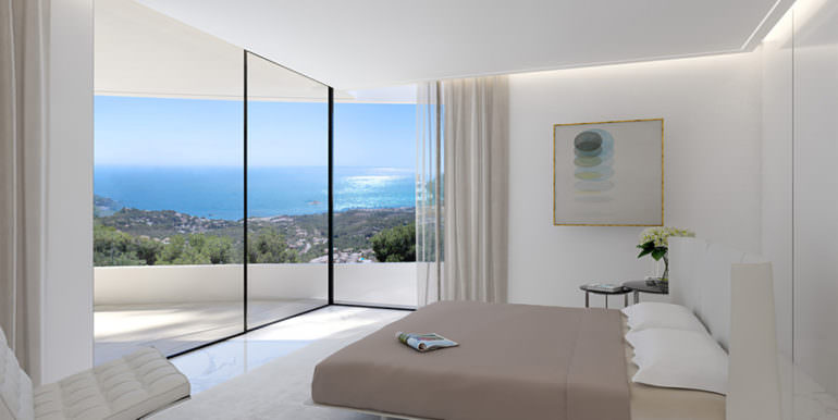 Design villa with sea views in Altéa Hills - Bedroom with sea views - ID: 5500667 - Architect Ramón Gandia Brull (RGB Arquitectos)