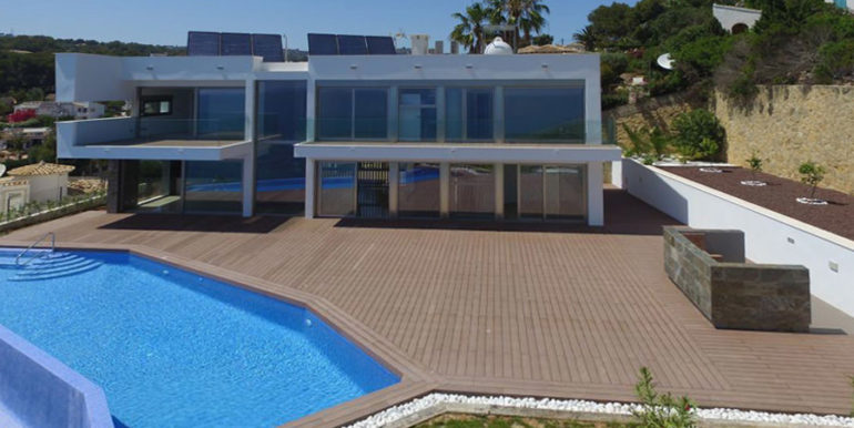 First line luxury villa in Benissa Cala Advocat - Pool terrace and villa - ID: 5500674
