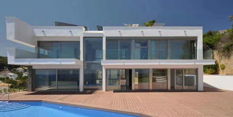 First line luxury villa in Benissa Cala Advocat - Pool terrace and villa - ID: 5500674