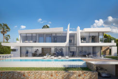 Luxury villa with beautiful sea views in Moraira Benimeit - Front and pool terrace - ID: 5500671 - Architect Ramón Gandia Brull