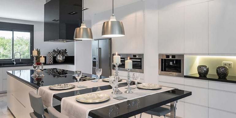Neue Luxusvilla in bester Wohnlage in Moraira Cap Blanc - Amerikanische Küche - ID: 5500665 - Fotograf Germán Cabo