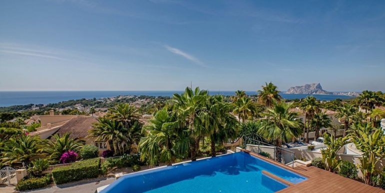 Wonderful new villa with stunning sea views in Moraira San Jaime/Moravit - Pool terrace with sea views - ID: 5500675