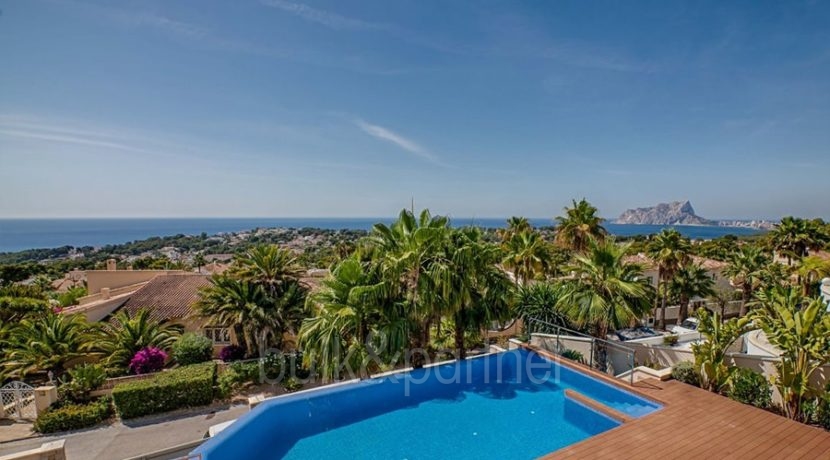 Wonderful new villa with stunning sea views in Moraira San Jaime/Moravit - Pool terrace with sea views - ID: 5500675