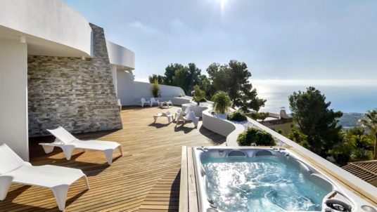 Luksusowy apartament z niesamowitym widokiem na morze w Altea la Sierra - Taras z widokiem na morze - ID: 5500686