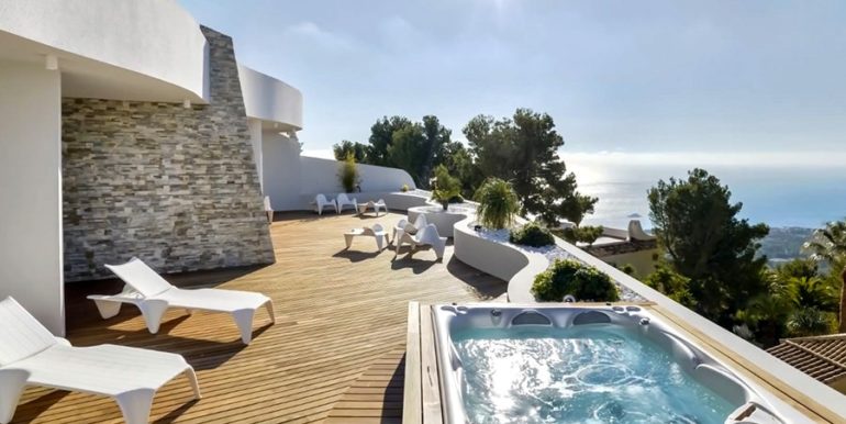 Apartamento de lujo con increíbles vistas al mar en Altéa la Sierra - Terraza con vista al mar - ID: 5500686