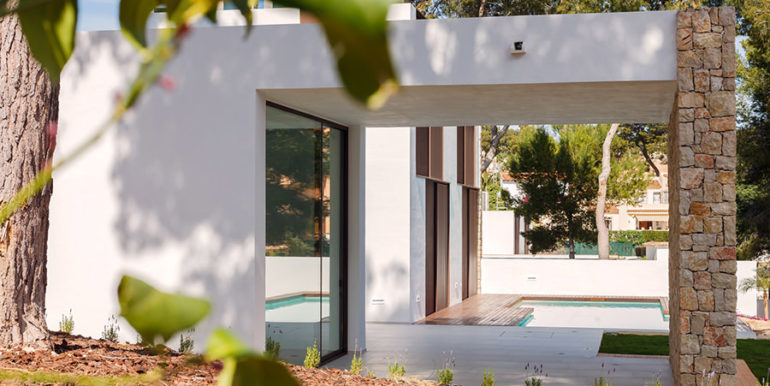 Moderne Luxusvilla in Moraira Moravit - Überdachte Terrasse - ID: 5500684 - Architekt Ramón Esteve