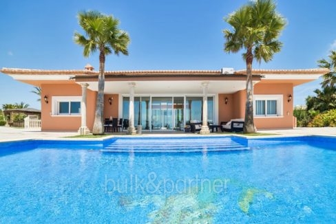Luxusvilla in bester Lage mit atemberaubendem Meerblick in Moraira Coma de los Frailes - Pool Terrasse - ID: 5500661