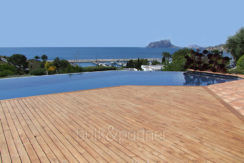 Ibizenkische Luxusvilla mit Hafen/Meerblick in Moraira Portichol/Club Náutico - Poolblick auf die Marina, Calpe Felsen Peñon de Ifach und das Mittelmeer - ID: 5500688 - Architekt Joaquín Lloret - Fotograf Torsten Bulk