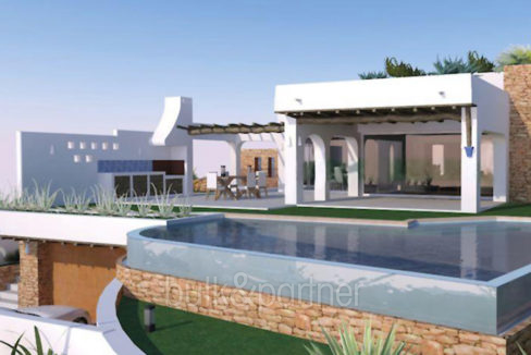 Ibizan luxury villa in top location in Moraira Portichol/Club Náutico - Pool terrace and BBQ - ID: 5500691 - Architect Joaquín Lloret