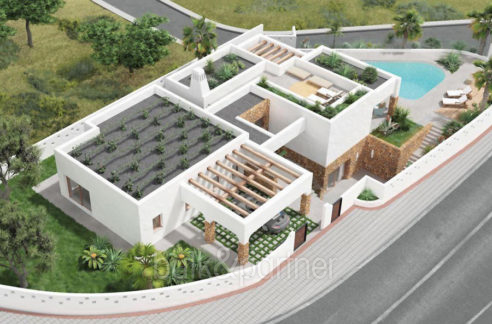 Luxusvilla im Ibiza-Style mit Hafen/Meerblick in Moraira Portichol/Club Náutico - ID: 5500690 - Architekt Joaquín Lloret