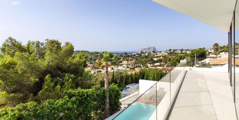 Luxusvilla mit schönem Meerblick in Moraira Benimeit - Blick vom Obergeschoss - ID: 5500671 - Architekt Ramón Gandia Brull (RGB Arquitectos)
