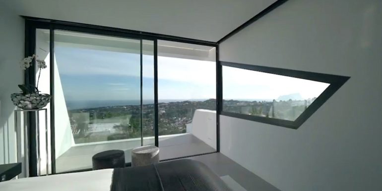 Luxusvilla mit perfektem Meerblick in Moraira Benimeit - Hauptschlafzimmer mit Meerblick - ID: 5500670 - Architekt Ramón Gandia Brull (RGB Arquitectos)