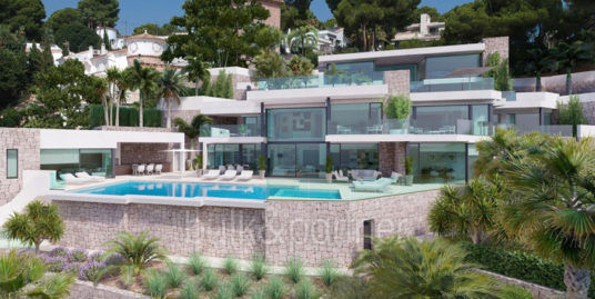 First line luxury villa with private beach access in Moraira Cap Blanc