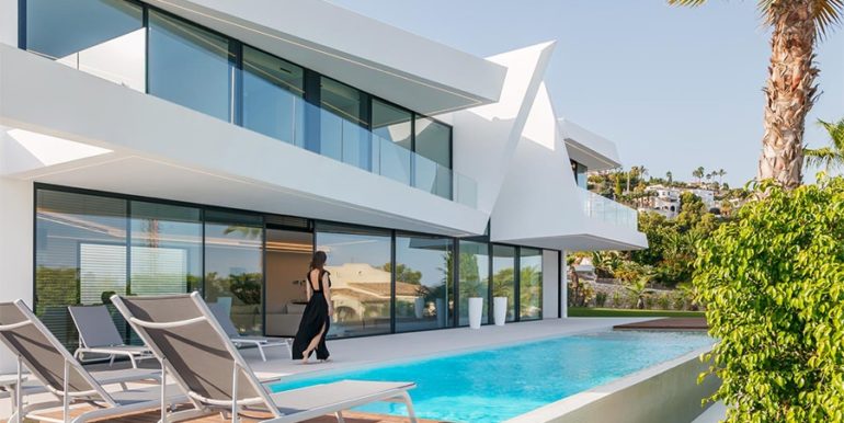 Luxury villa with beautiful sea views in Moraira Benimeit - Pool terrace - ID: 5500671 - Architect Ramón Gandia Brull (RGB Arquitectos)