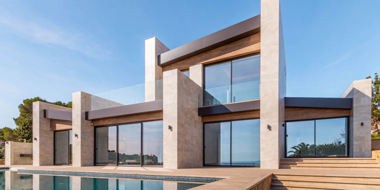 Villa de lujo de nueva construcción en Jávea Balcón al Mar - Piscina y villa - ID: 5500698