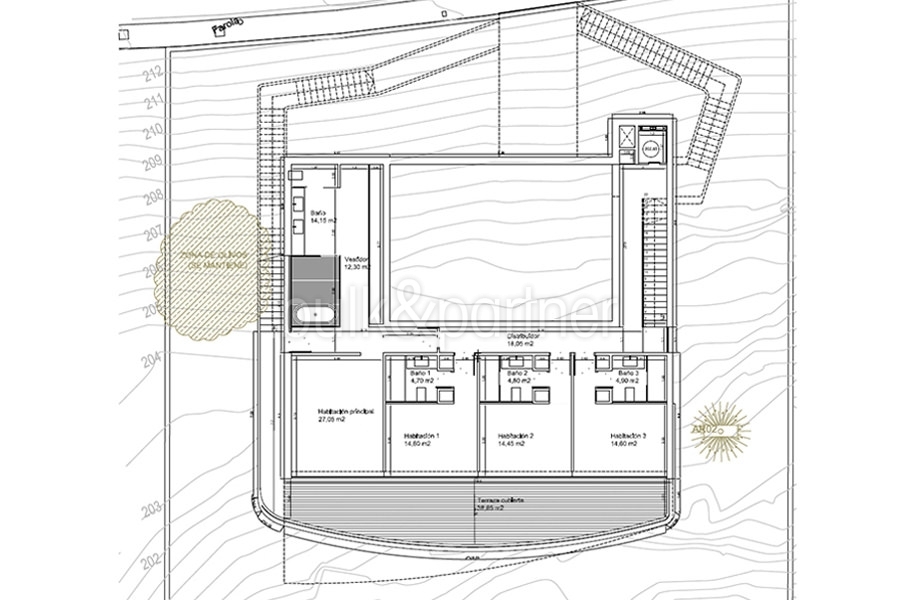 Villa de diseño exclusivo en Altéa la Vella - Plano sótano- ID: 5500699 - Arquitecto Ramón Gandia Brull (RGB Arquitecto)