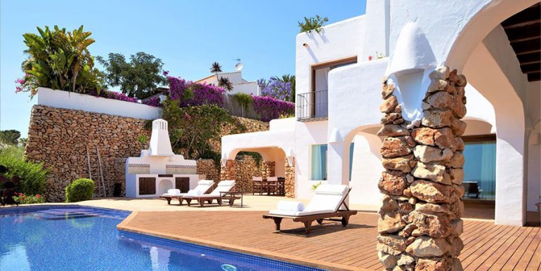 Ibizan luxury villa with harbour/sea view in Moraira Portichol/Club Náutico - Covered terrace - ID: 5500688 - Architect Joaquín Lloret