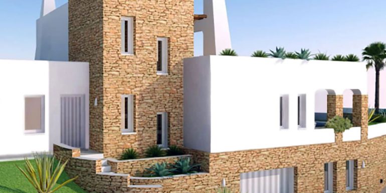 Ibiza Style Luxusvilla in Moraira El Portet - Engang, Garage und Seitenansicht - ID: 5500700 - Architekt Joaquín Lloret