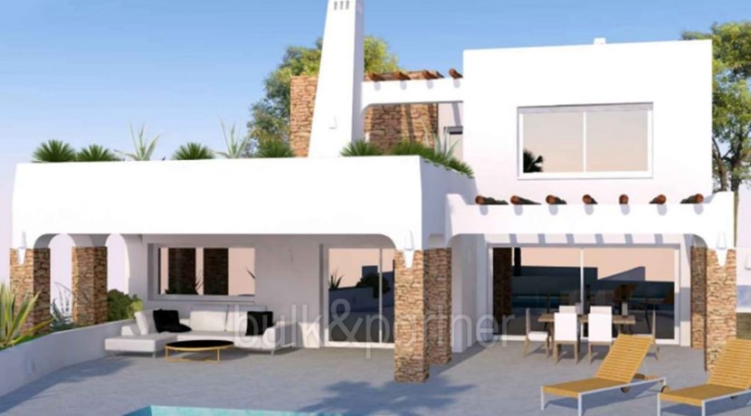 Ibiza Style Luxusvilla in Moraira El Portet - Große Poolterrasse - ID: 5500700 - Architekt Joaquín Lloret