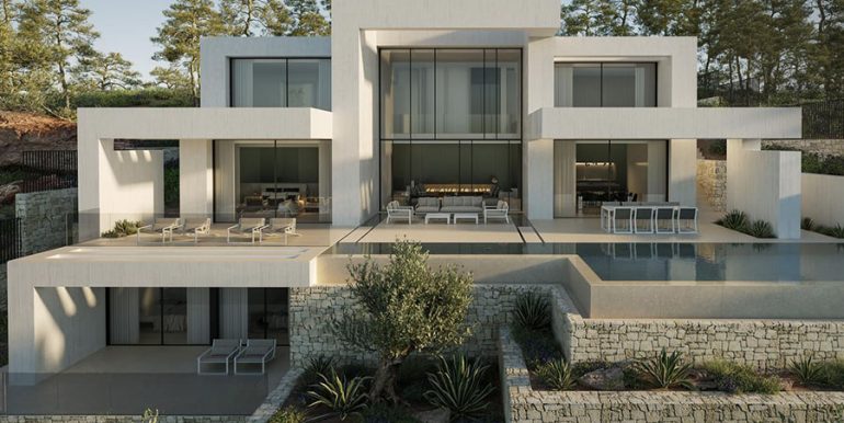 Gran villa de lujo con vistas a la bahía en Jávea Granadella - Frontal - ID: 5500701 - Arquitectura de Pepe Giner Arquitectos