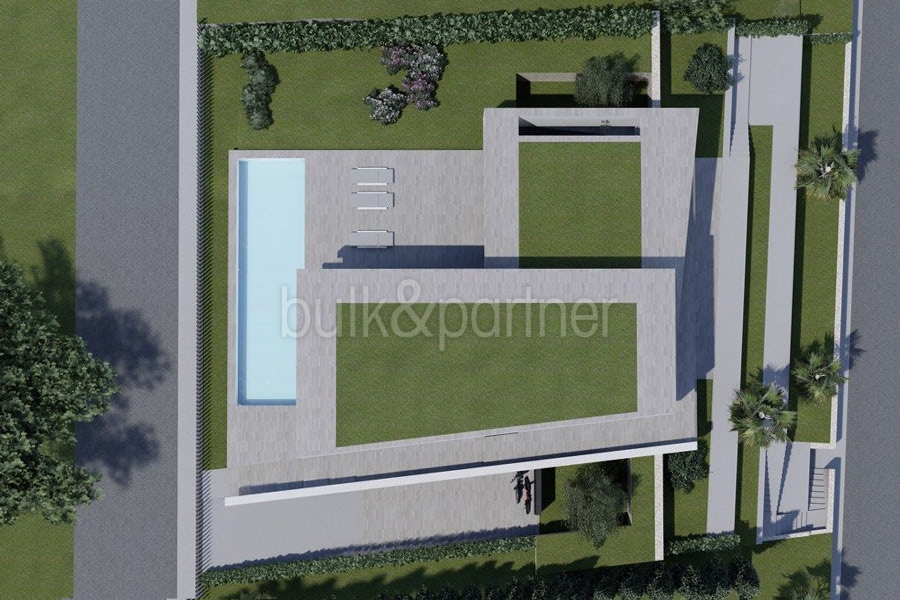 Design-Luxusvilla mit Meerblick in Moraira El Portet - 3D Plan gesamt - ID: 5500702