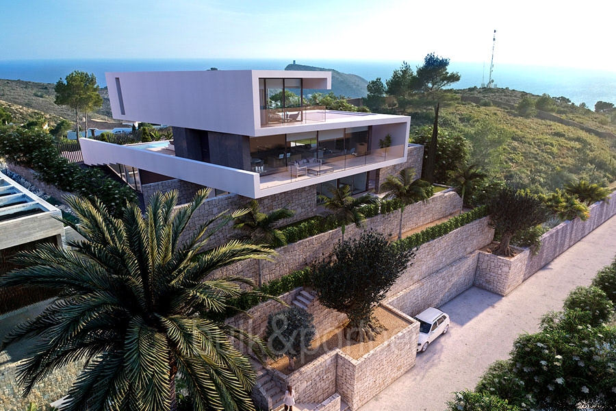 Villa de lujo de diseño con vistas al mar en Moraira El Portet