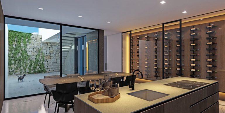 Design luxury villa with sea views in Moraira El Portet - Wine cellar with patio - ID: 5500702