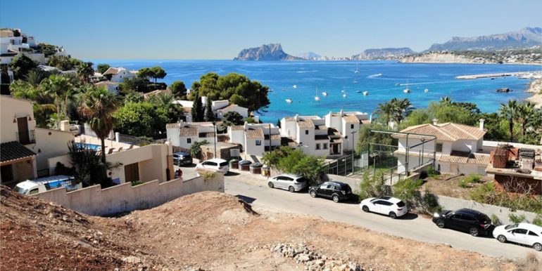 Projekt für eine Ibiza-Style villa in Bestlage mit Meerblick in Moraira El Portet - Grundstück mit fantastischem Meerblick - ID: 5500704