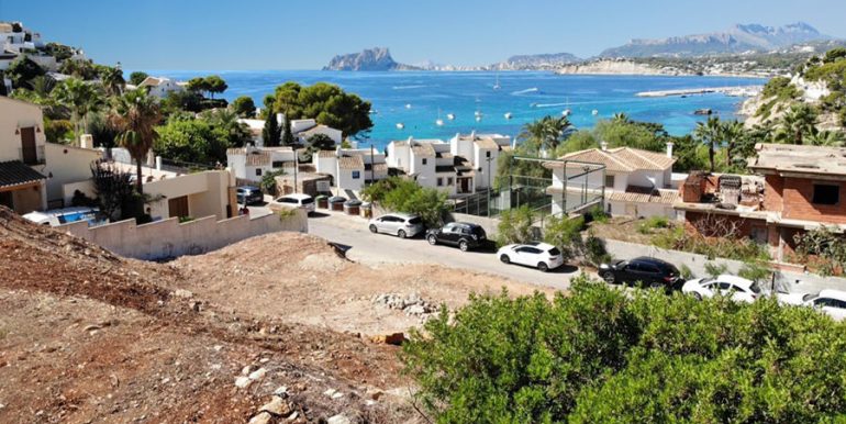 Projekt für eine Ibiza-Style villa in Bestlage mit Meerblick in Moraira El Portet - Grundstück mit fantastischem Meerblick - ID: 5500704