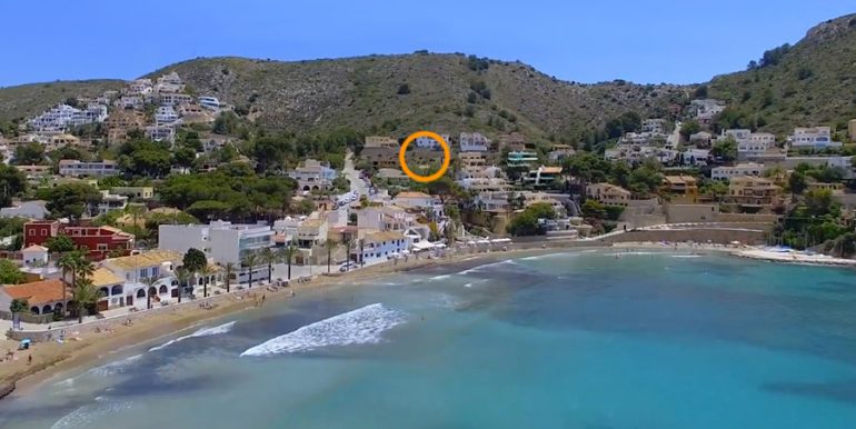 Projekt für eine Ibiza-Style villa in Bestlage mit Meerblick in Moraira El Portet - Lage - ID: 5500704