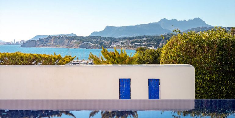 Unique Ibiza style villa with sea views in Moraira Portichol/Club Náutico - Pool with fantastic sea and panoramic views - ID: 5500705 - Architect Joaquín Lloret