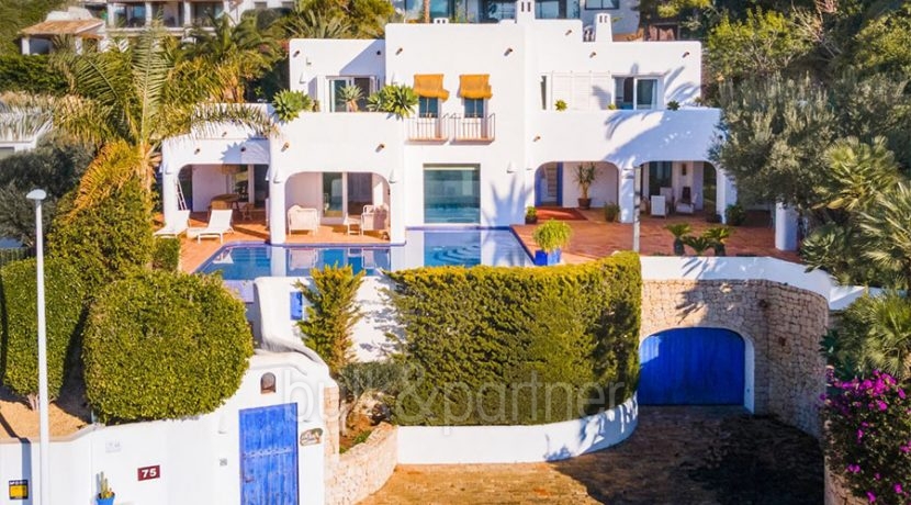 Unique Ibiza style villa with sea views in Moraira Portichol/Club Náutico - Total - ID: 5500705 - Architect Joaquín Lloret