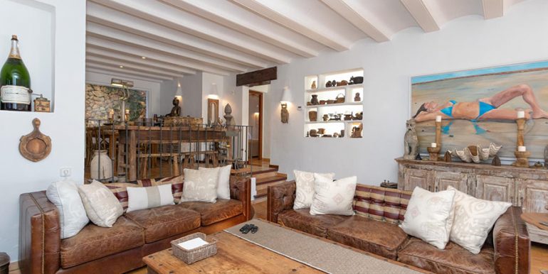 Fantástica villa de estilo ibicenco en segunda línea de mar en Moraira El Portet - Sala de estar - ID: 5500706 - Arquitectura de Lloret Designs/Joaquín Lloret