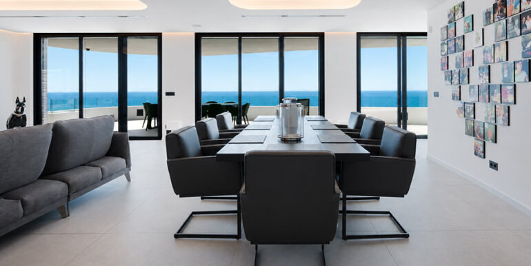 Luksusowa rezydencja w pierwszej linii brzegowej w Jávea Ambolo - Jadalnia z widokiem na morze - ID: 5500672 - Architekt POM Architectos