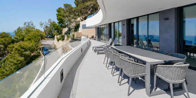 Luksusowa rezydencja w pierwszej linii brzegowej w Jávea Ambolo - Taras z jadalnią - ID: 5500672 - Architekt POM Architectos