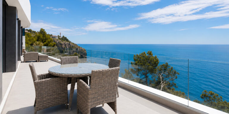 Luksusowa rezydencja w pierwszej linii brzegowej w Jávea Ambolo - Taras z widokiem na morze - ID: 5500672 - Architekt POM Architectos