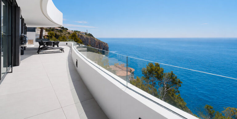 Luksusowa rezydencja w pierwszej linii brzegowej w Jávea Ambolo - Taras z widokiem na morze - ID: 5500672 - Architekt POM Architectos