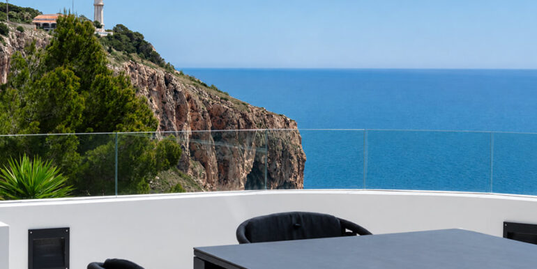 Luksusowa rezydencja w pierwszej linii brzegowej w Jávea Ambolo - Taras z widokiem na morze - ID: 5500672 - Architekt POM Architectos